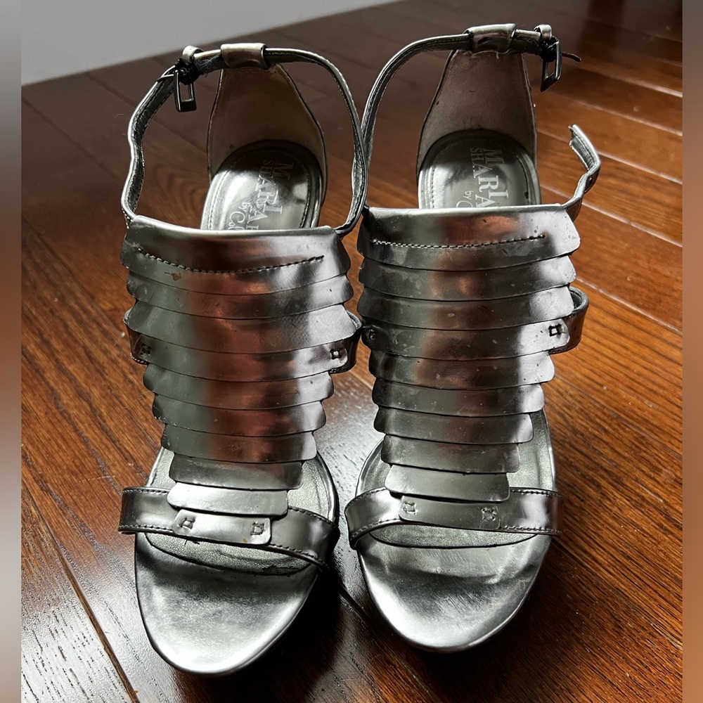 Maria Sharapova by Cole Haan Silver Mirror Pumps Size 6